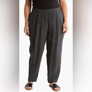 Eileen Fisher Organic Linen Tapered Ankle Pant 1X